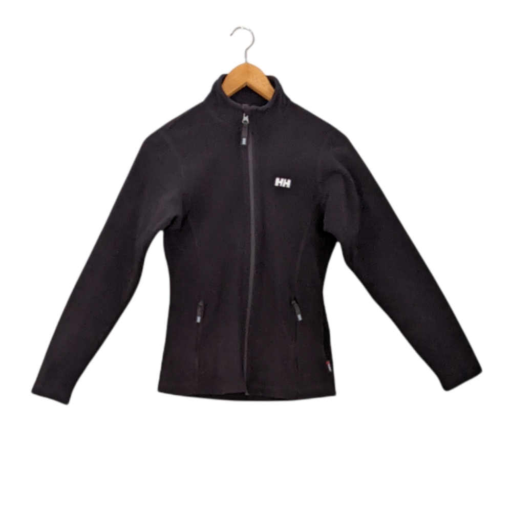 Helly Hansen Full Zip Black Fleece Sweatshirt Medium